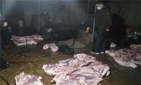 淮南市市場監管局節前重拳出擊，搗毀私屠黑窩點